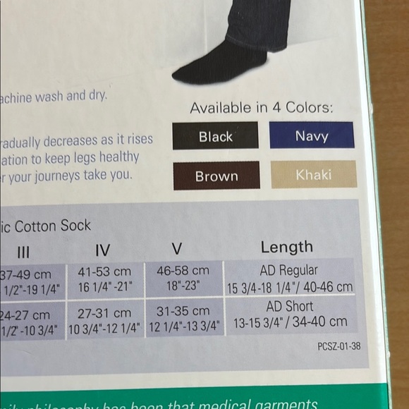 Juzo Dynamic Cotton Sock for Men 30-40 mmHg khaki size IV - Picture 5 of 7